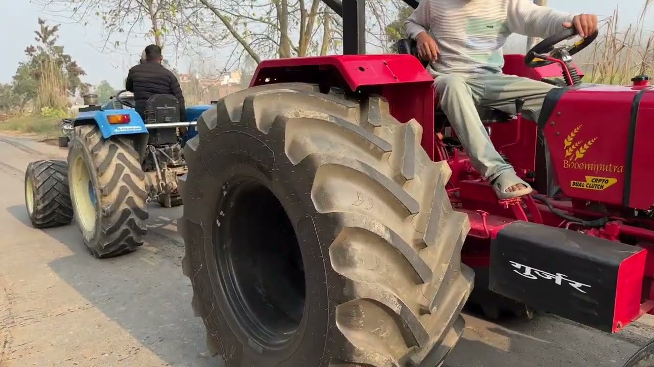 आज बड़े टायर वाले Mahindra Haoo 🚜 से new holland Jhotte की टोचन करा दी 😱