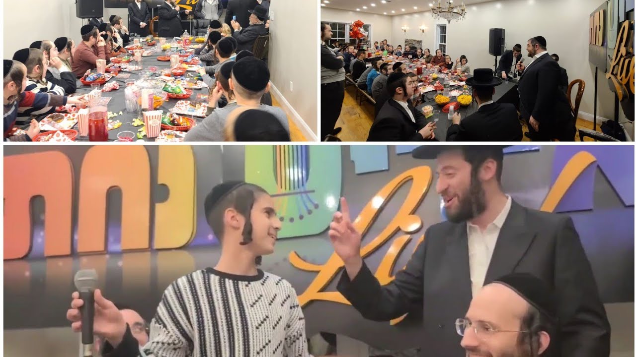 Yossi Lax Singing At The Yiddishe Nachas Kids Chanuka Party At Moshe Kraus house