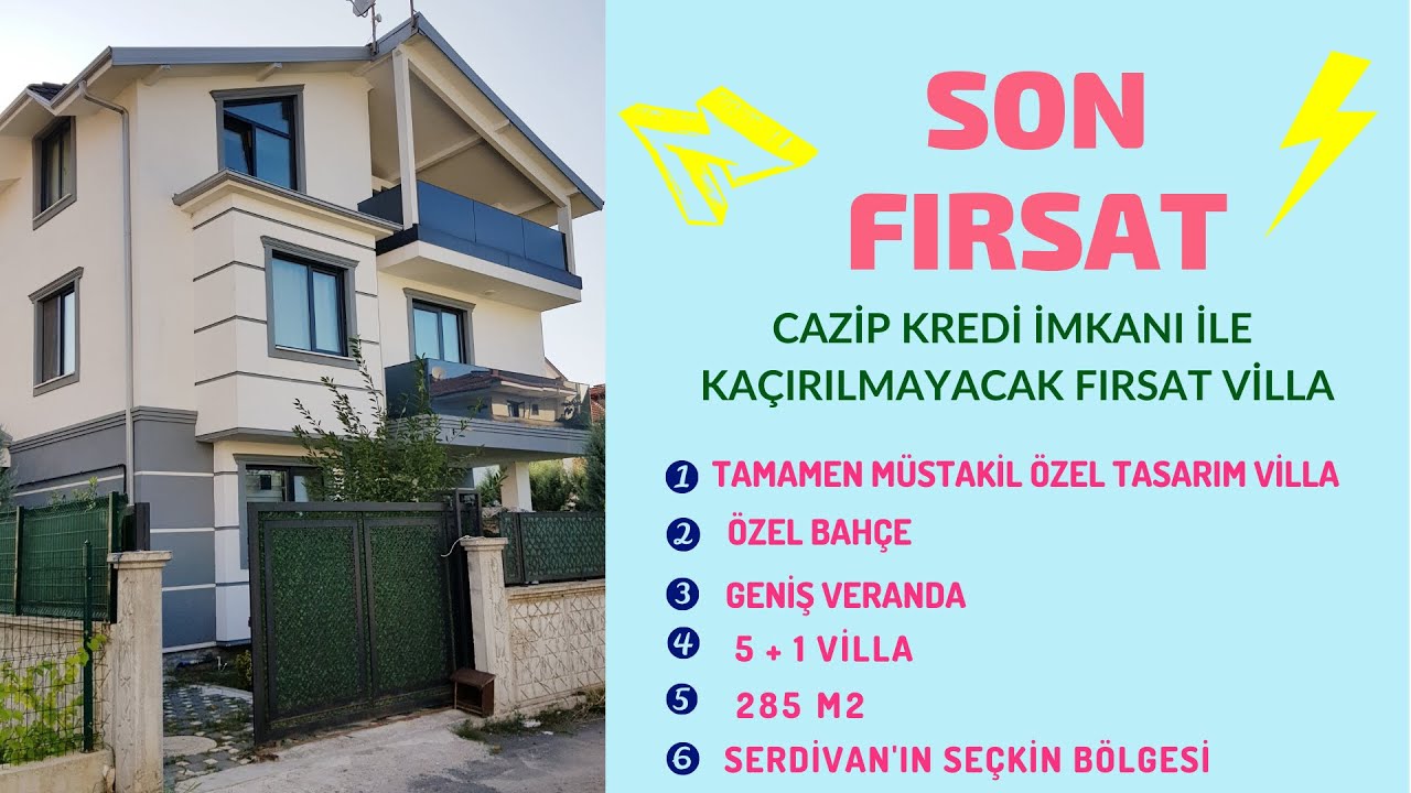 BEKİR BİNEK'TEN SERDİVAN'DA 5+1 MÜSTAKİL ÖZEL YAPIM VİLLA