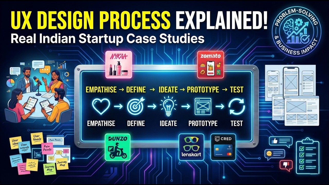 🚀 UX Design Process Explained | How Indian Startups Build Billion-Dollar Products | Piyush EdTech