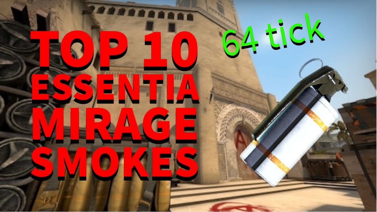 Top 10 Most Essential Mirage Smokes for 64 tick (2023)