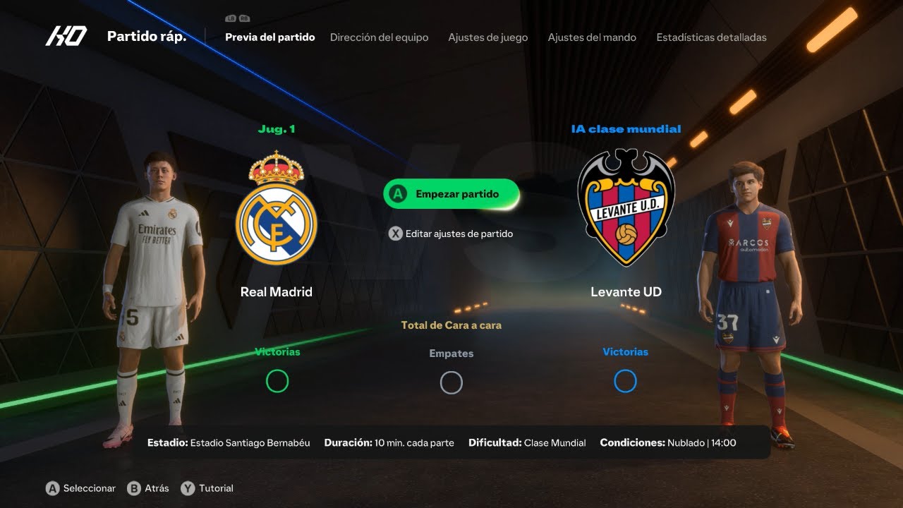 EA Sports FC 25 (Español) de PC (Windows 11) Real Madrid vs Levante (Control Manual/Simulación)