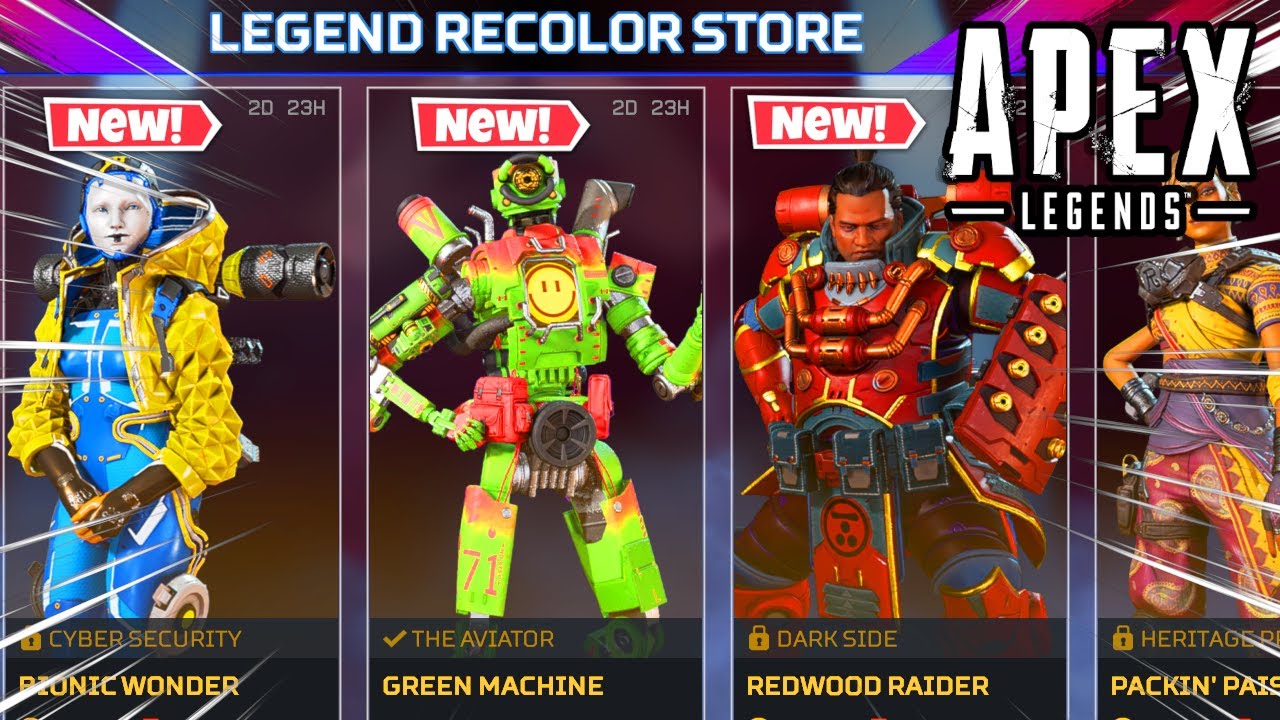 NEW Legend Recolor Store | Apex Legends (Pathfinder Green Machine, Wattson Bionic Wonder + More!)