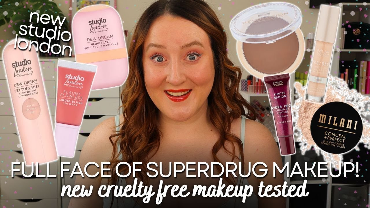 FULL FACE OF SUPERDRUG MAKEUP! *NEW* Studio London Dew Dream Glow Filter, Glow Mist & Liquid Blush!