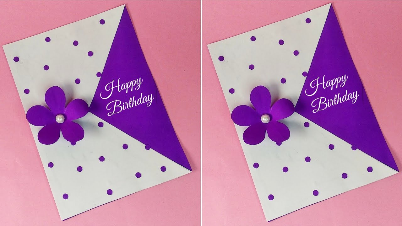 Easy & beautiful birthday card making 🌻 / birthday card ideas 💕/ Handmade birthday card