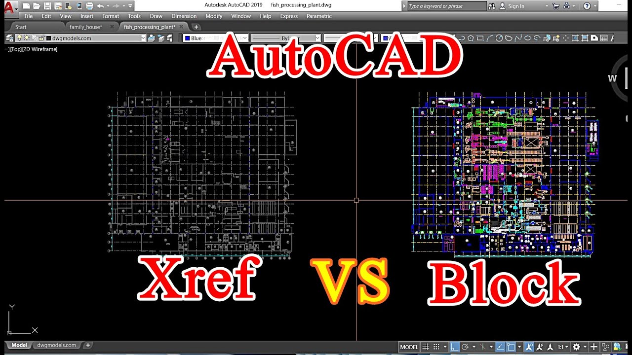 Xref VS Block AutoCad 2019 ต่างกันยังใง