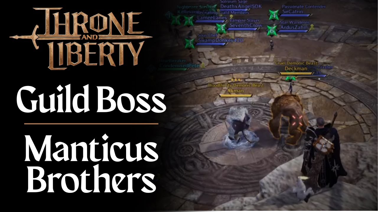 Manticus Brothers Guild/World Boss Experience