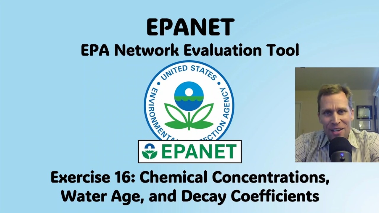 EPANET Exercise 16 - Chemical Concentrations, Water Age, and Decay Coefficients