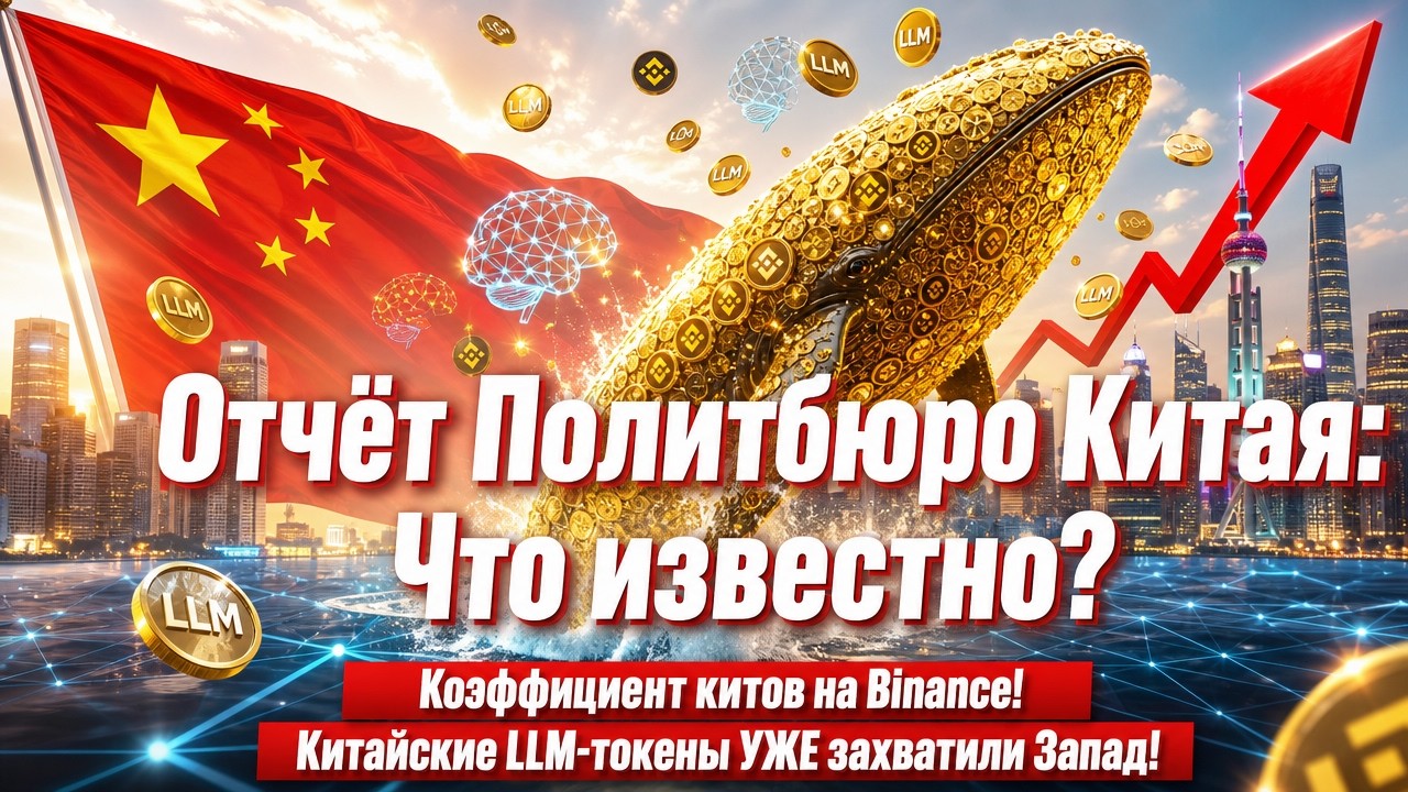 Отчёт Политбюро Китая: Что известно? Растущий Коэффициент китов на Binance! Китайские LLM токены УЖЕ
