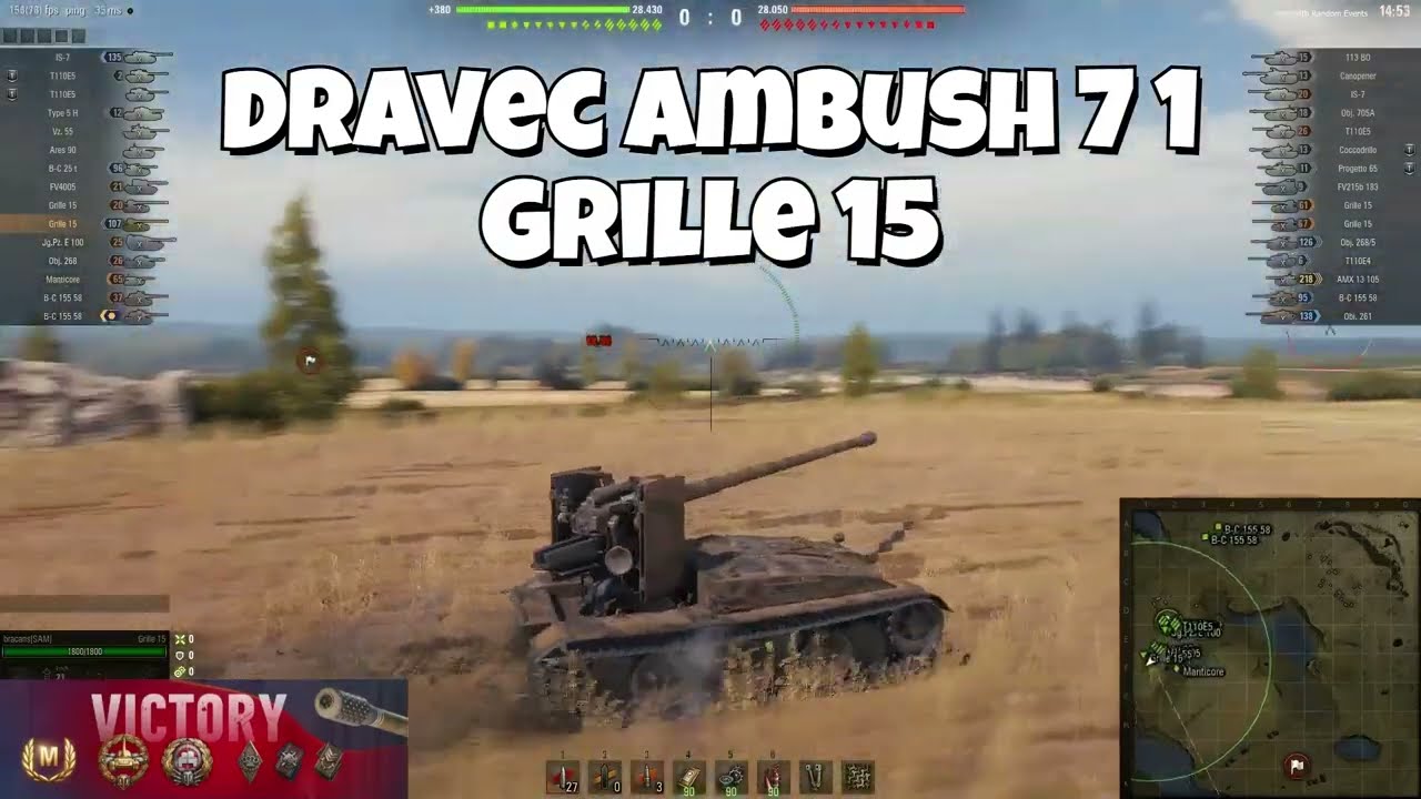 Cause and assist a total of 5000HP of damage  Grille 15