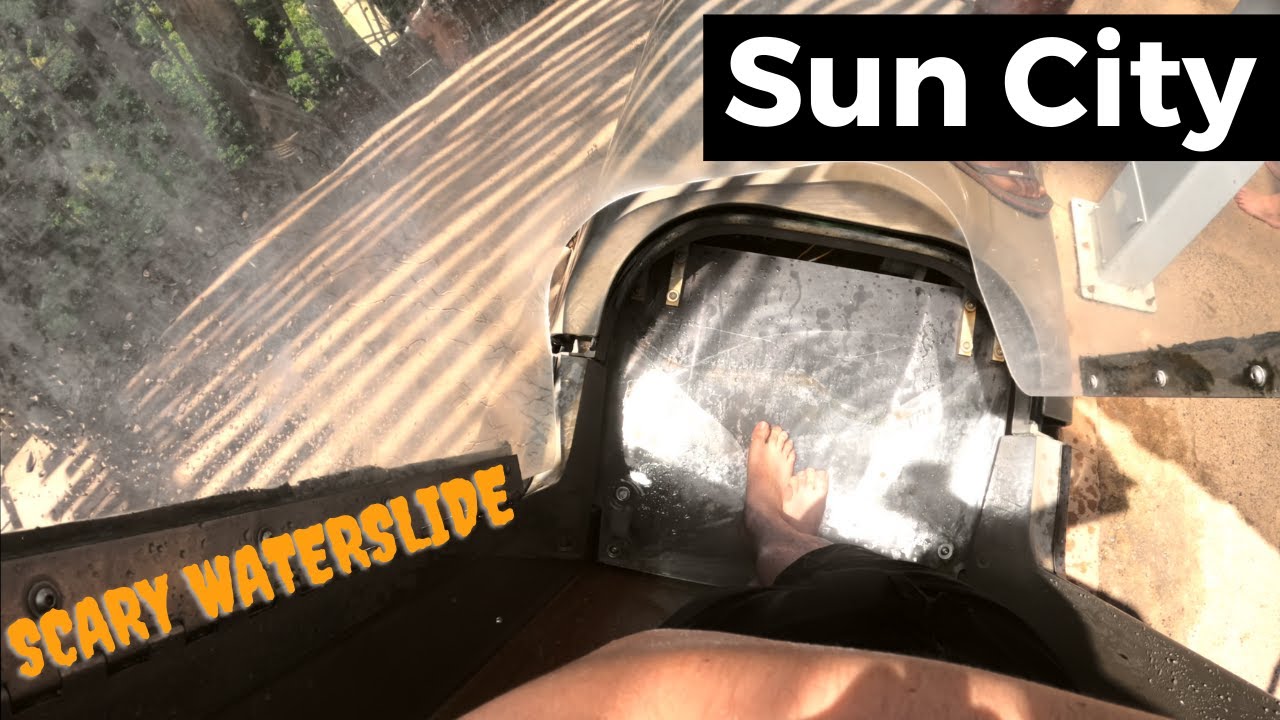Crazy waterslides at Sun City | Scary Waterslide | Wave Pool