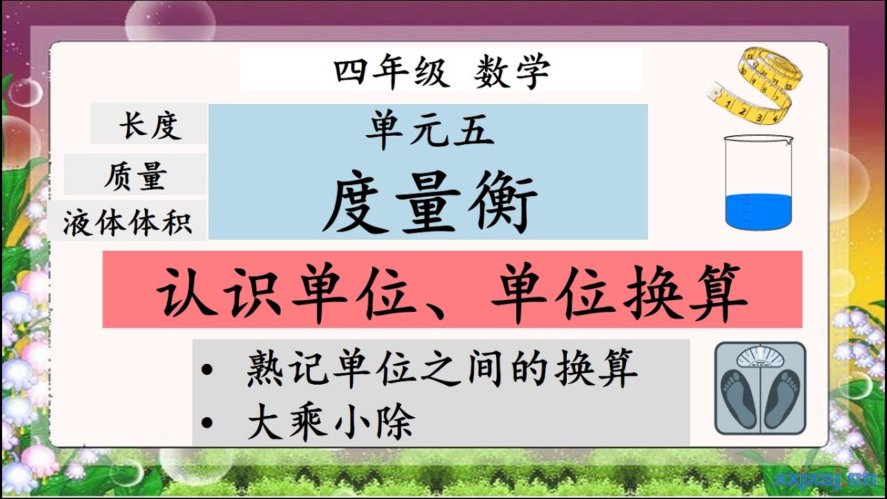 四年级 数学 度量衡01 认识单位与单位换算