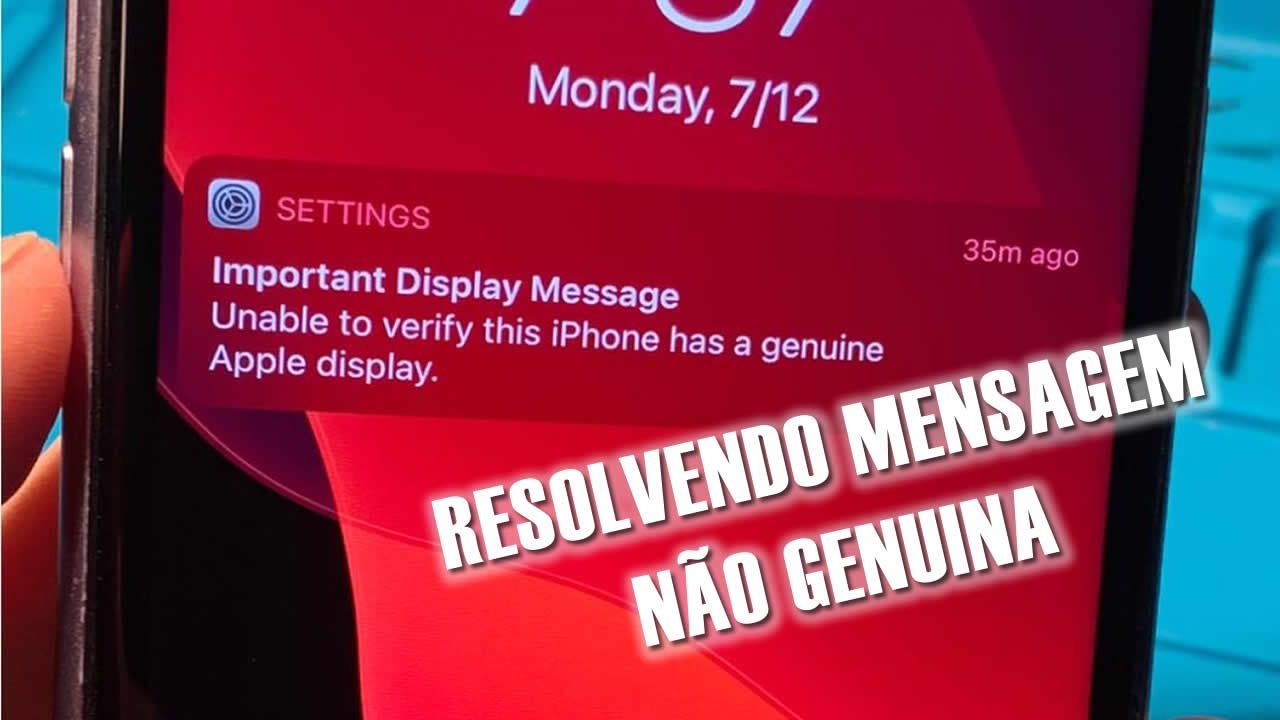 Troca do display Iphone 11 Pro Original - Removendo mensagem - Não Genuína
