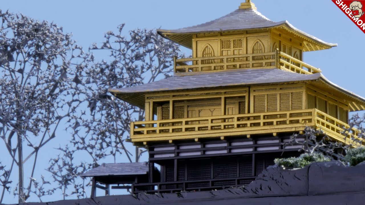 雪が積もった金閣寺を作る / Diorama of Kinkakuji Temple / Nゲージ 鉄道模型