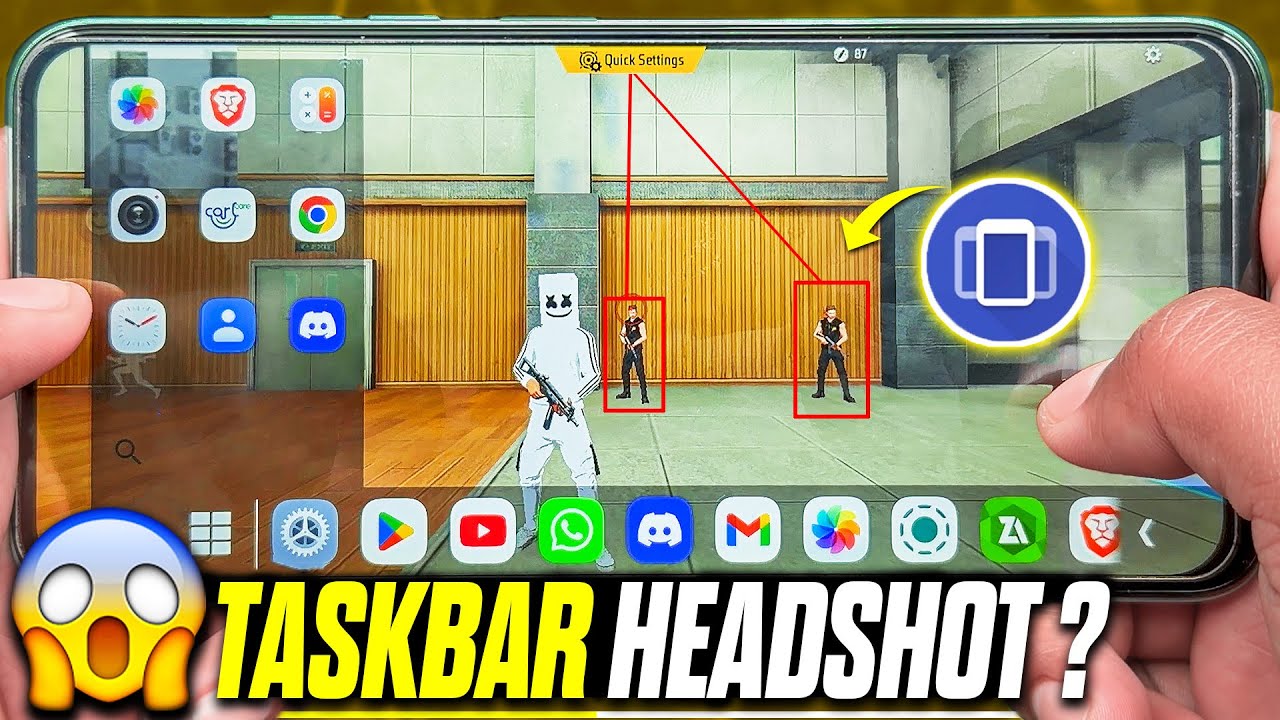 I Tried Taskbar App for Headshot in Free Fire 😱