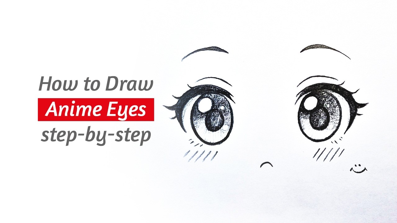 How to draw anime eyes step by step || Drawing tutorial for beginners
