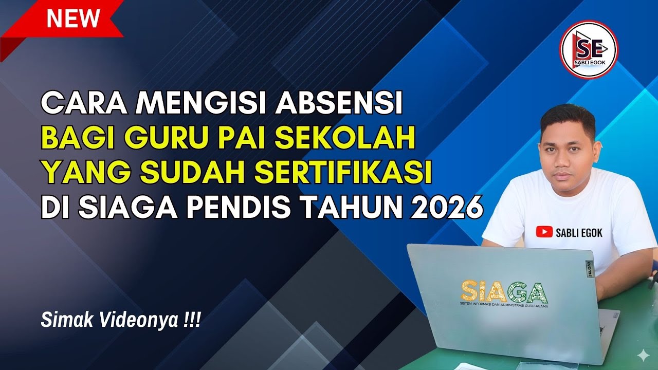 Cara Mengisi absensi bagi guru pai sekolah yang sudah sertifikasi di SIAGA PENDIS tahun 2026