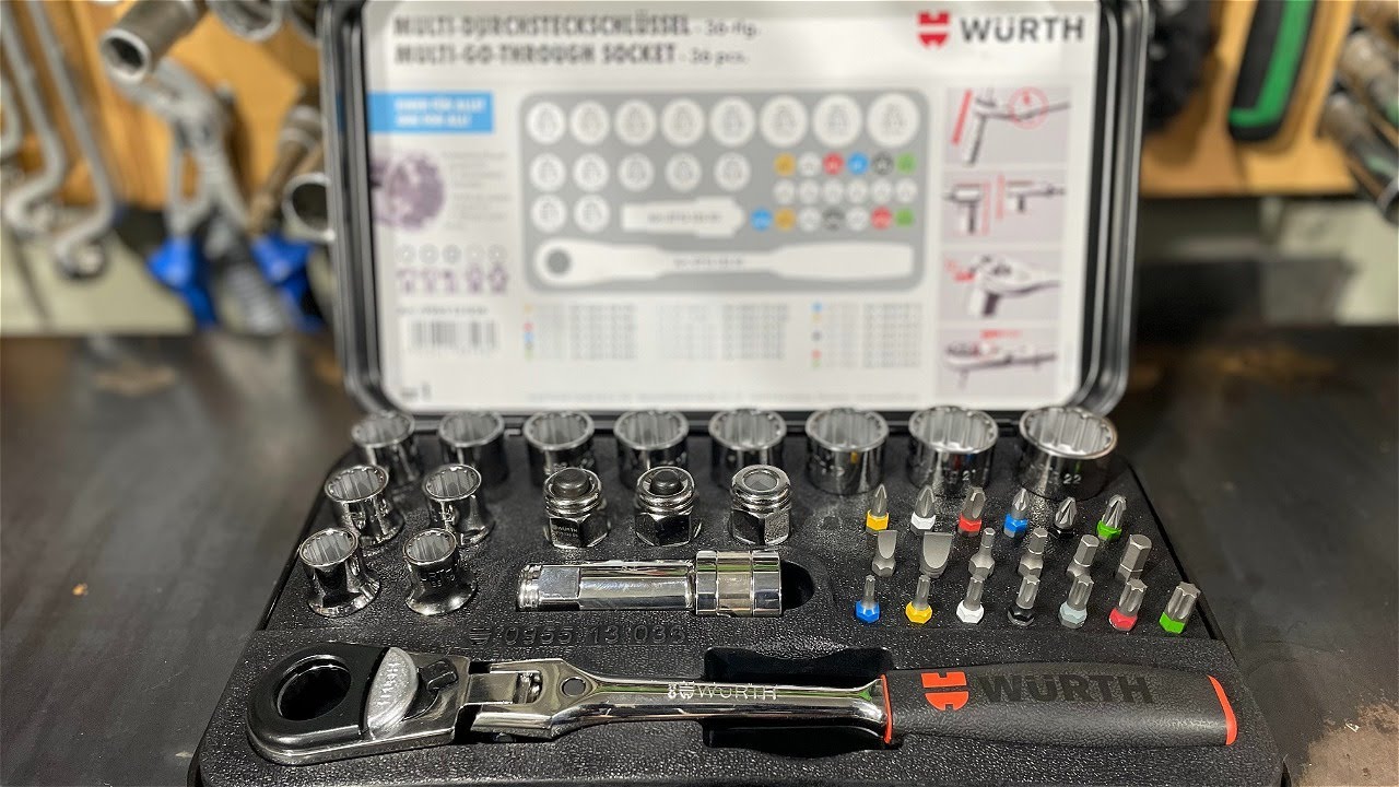 WÜRTH MULTI - GO - THROUGH SOCKET SET 36 pcs.