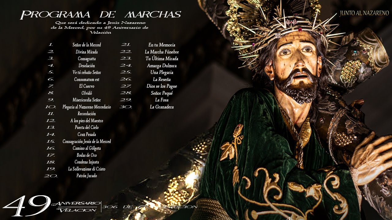 Programa de Marchas F&uacute;nebres dedicado a Jes&uacute;s de la Merced Vol. 3