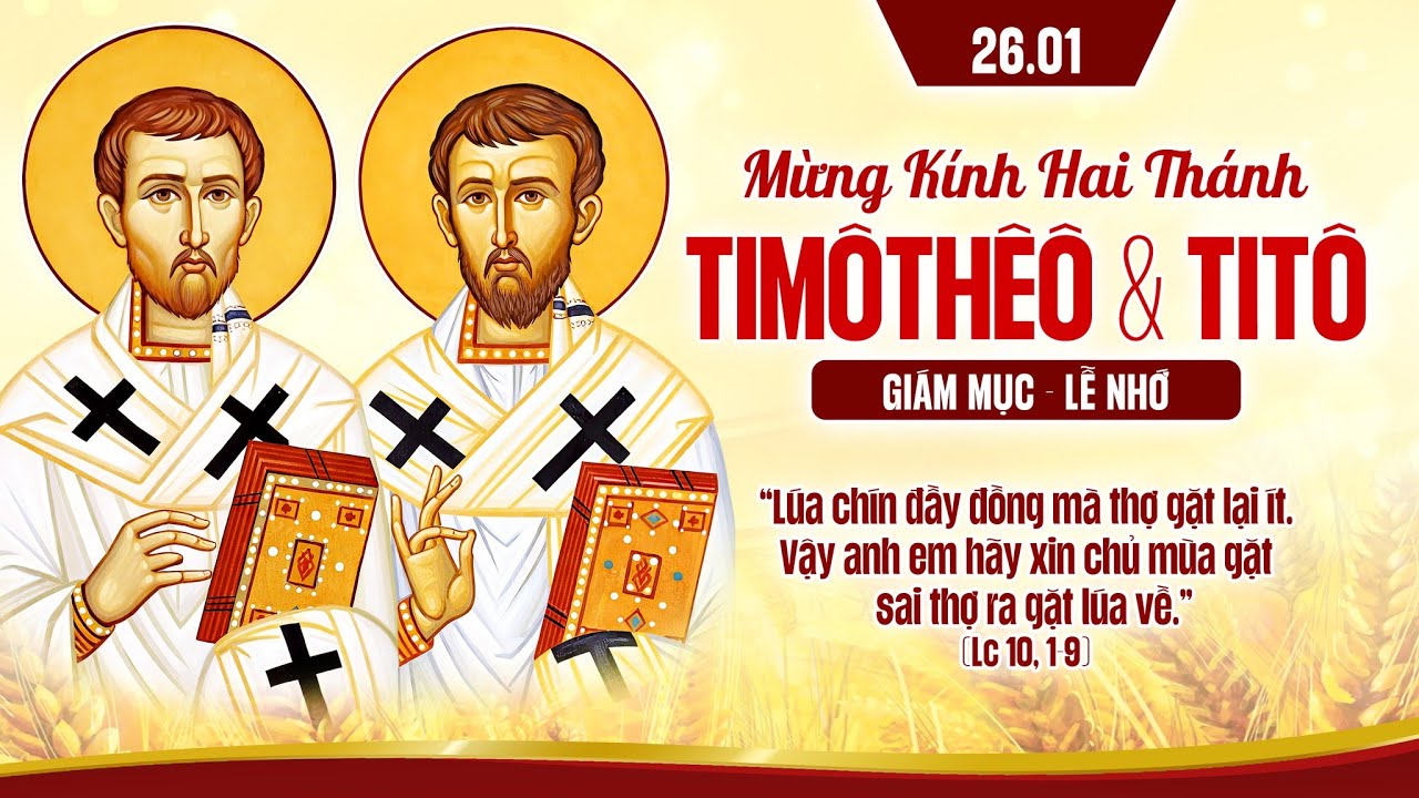 🔴Trực Tuyến  -  THÁNH LỄ THỨ HAI - MỪNG KÍNH HAI THÁNH TIMÔTHÊÔ VÀ TITÔ
