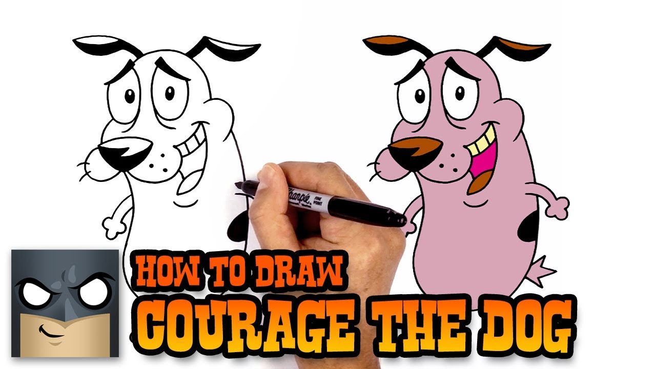 How to Draw Courage the Cowardly Dog