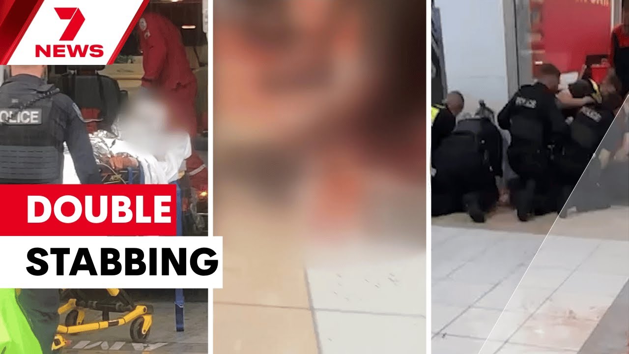 Teen critical, another arrested over double stabbing at Elizabeth shopping centre | 7NEWS