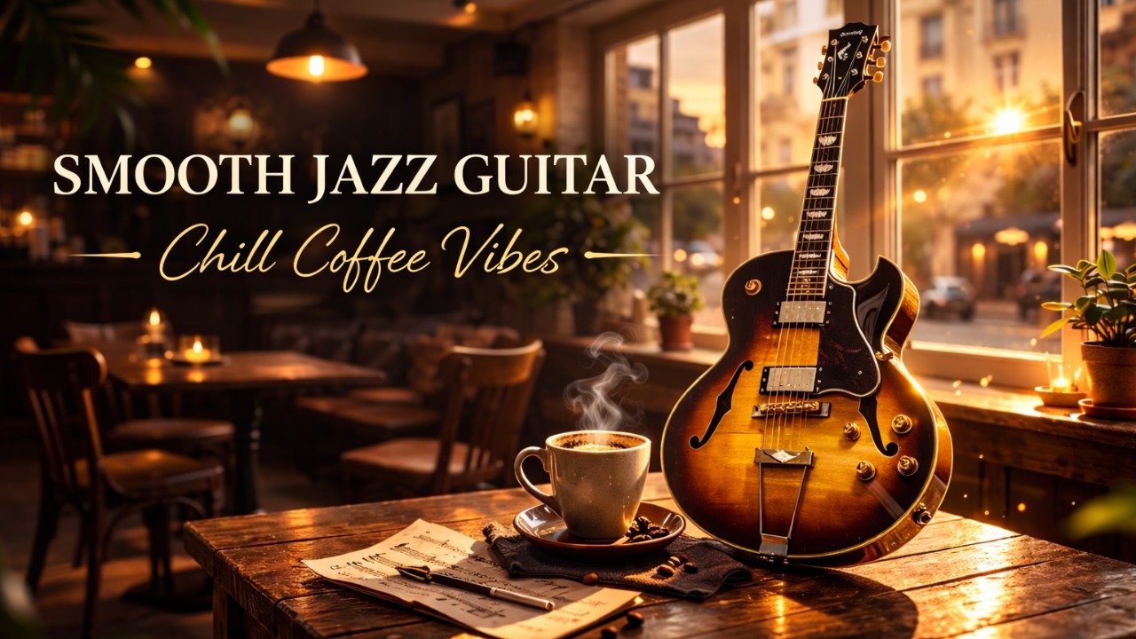 Smooth Jazz Guitar Music - Cool Cafe Vibes • Relaxing Guitar Music for Cafe, Study & Work