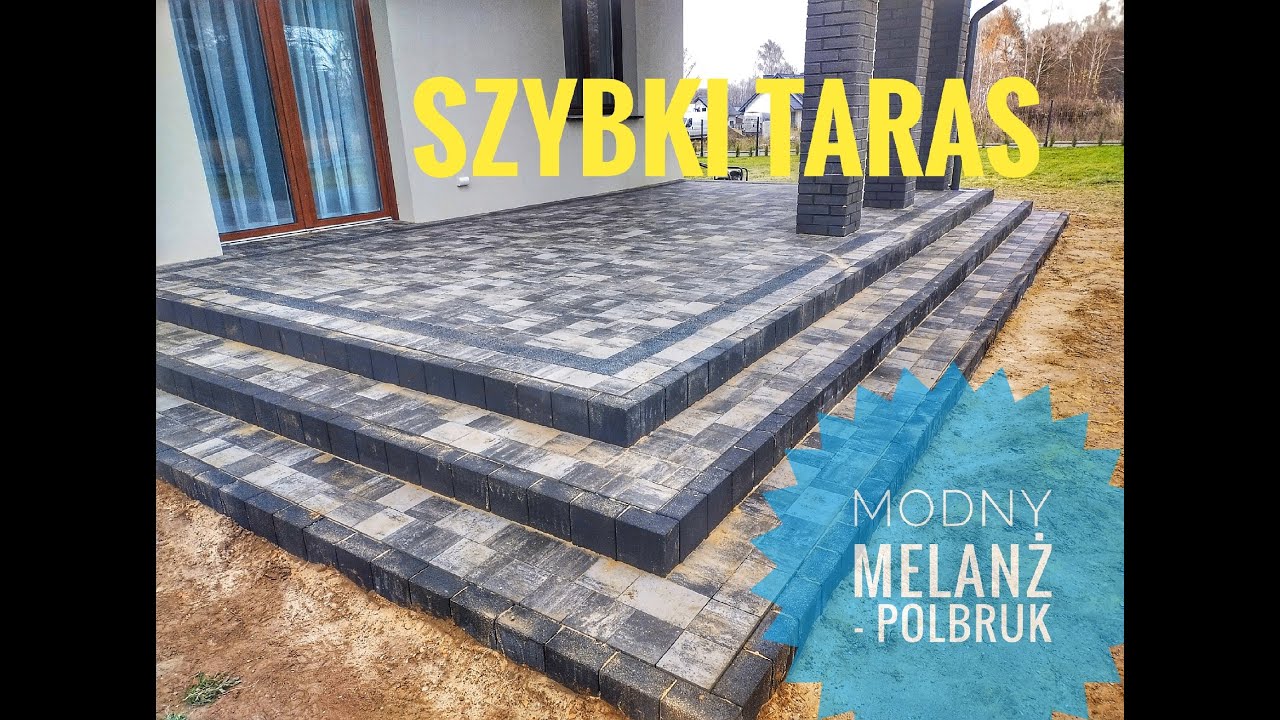 Jak zrobić wysoki taras oraz schody z kostki brukowej i obrzeży palisadowych krok po kroku #Brukarz