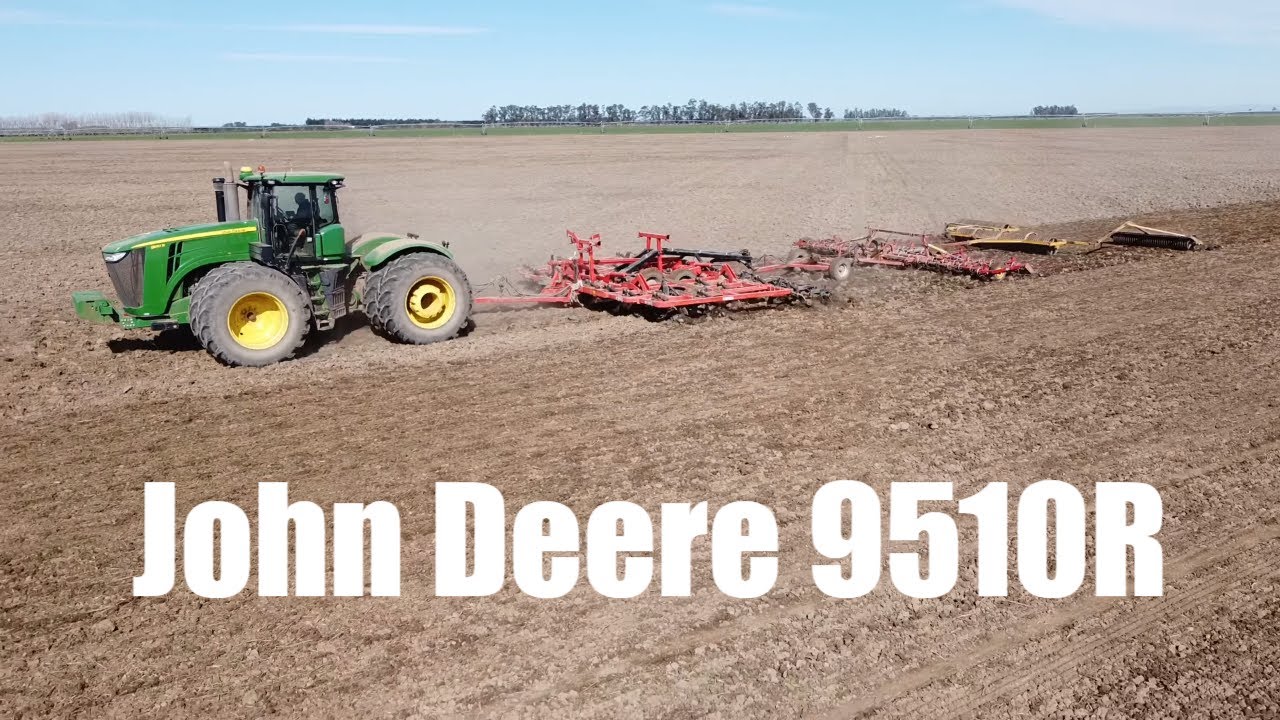 John Deere 9510R Deep Cultivating, Maxi-Tilling and Cambridge Rolling