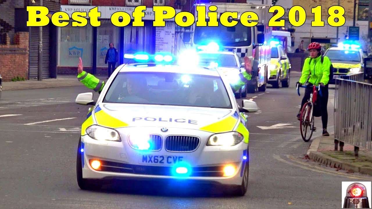 Police Car Responding Compilation - BEST OF 2018 (1) - GREAT SIRENS