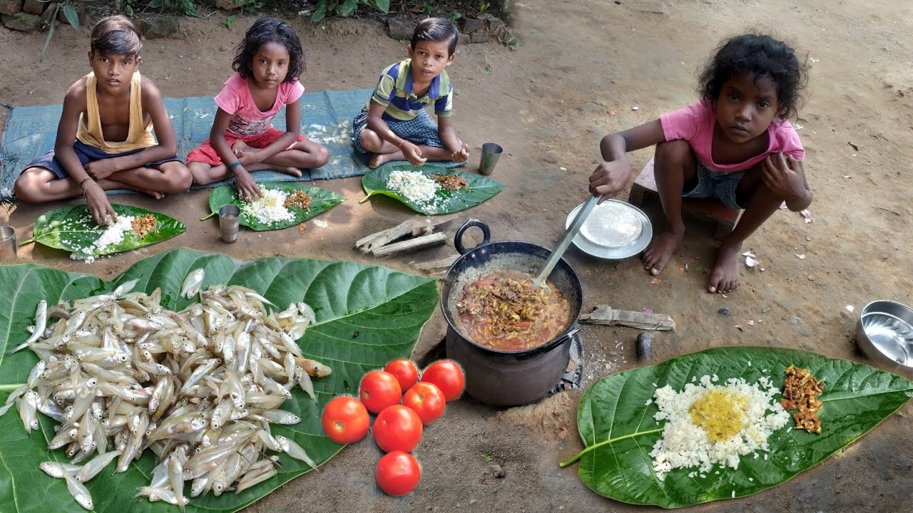 Small Fish Recipe Village style | small fish cooking and eating |cooking by santali child