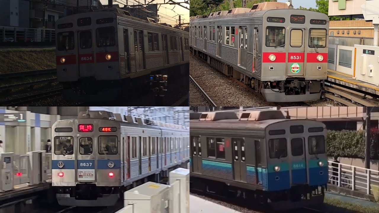 【怒涛の132連発】今までありがとうハチゴー❗️いろんな区間で最速110kmhで大爆走❗️速すぎる東急8500系 爆音電車　100kmh以上の高速通過集