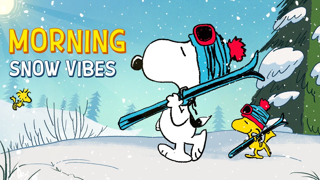 Morning Snow Vibes with Snoopy ❄️☀️ | Uplifting Christmas Jazz Playlist for Study & Work
