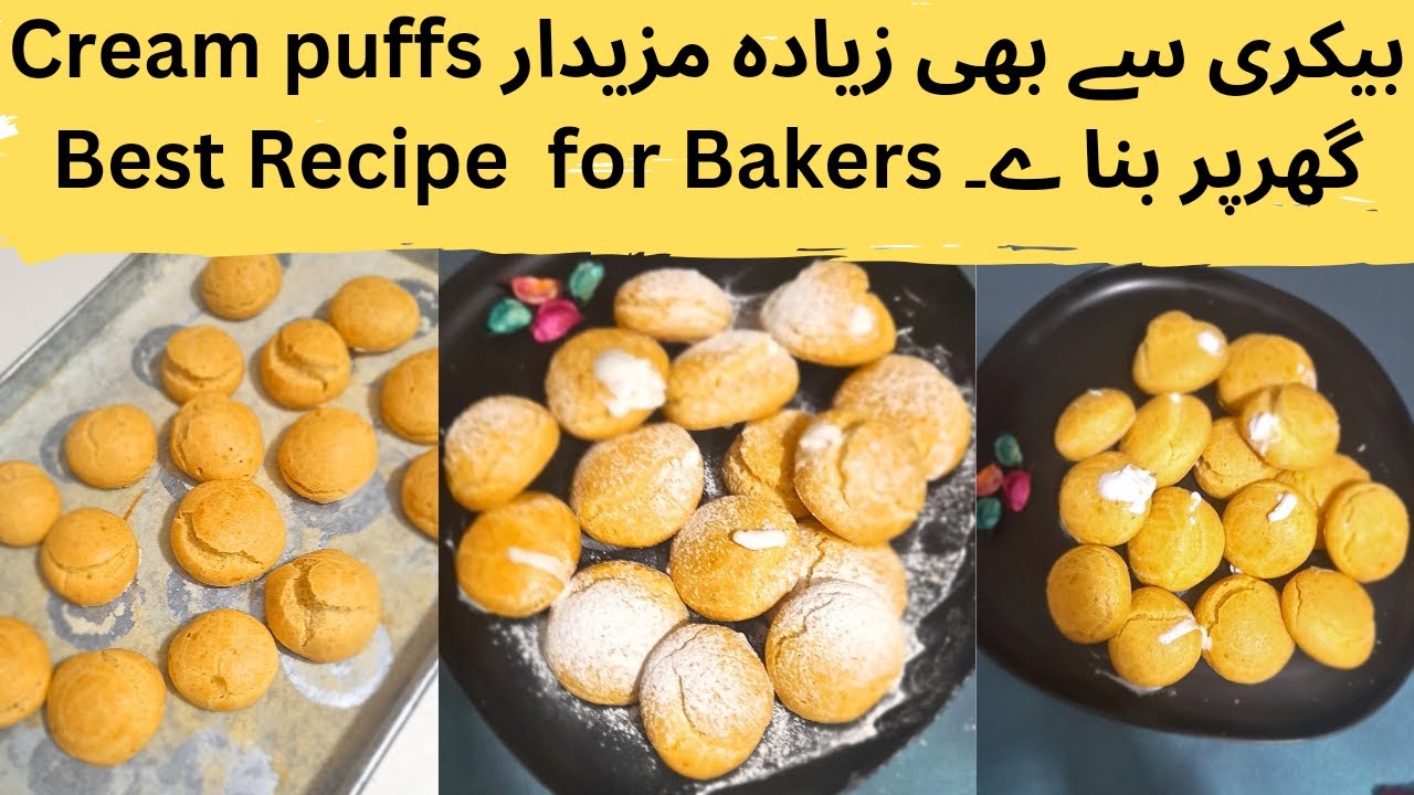 Cream puffs with pastry cream filling easy recipe by Fatima cuisine