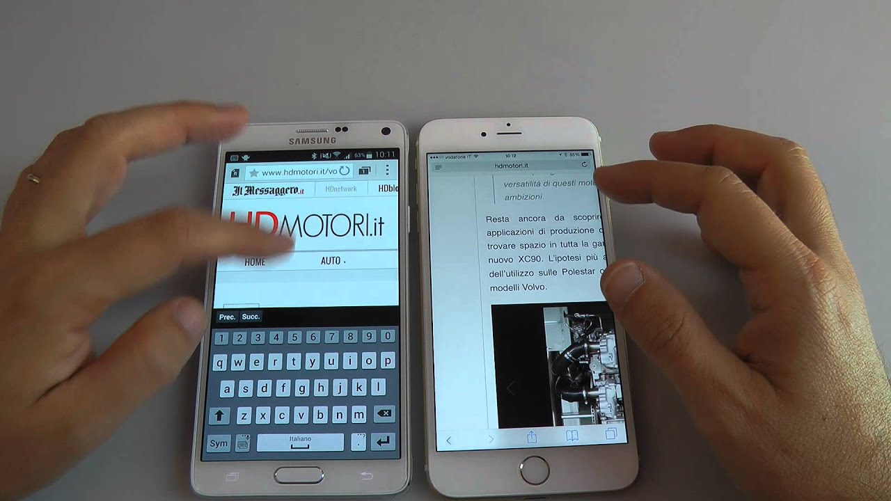 iPhone 6 plus versus Note 4. Il confronto di HDblog.it
