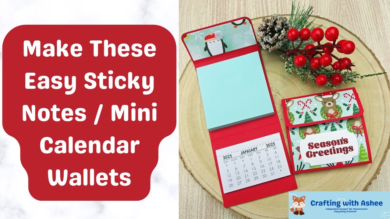 Make These Easy Sticky Notes / Mini Calendar Wallets - Stampin' Up!