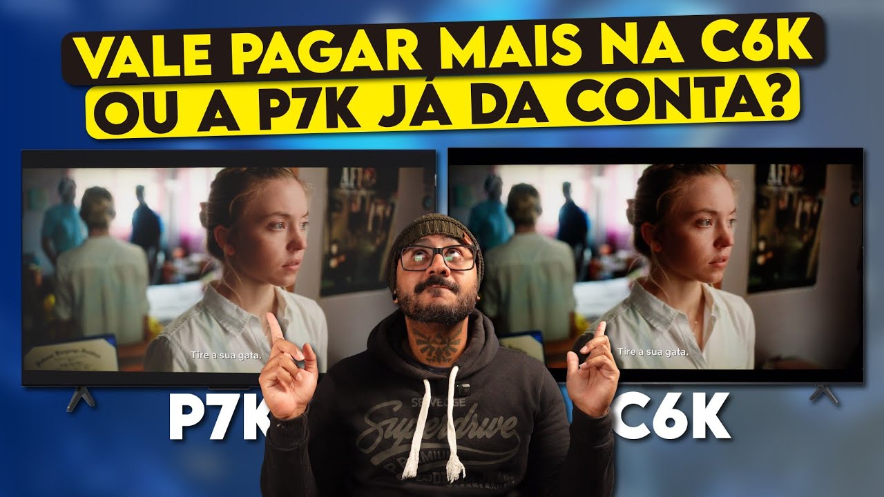 Comparativo TV TCL QLED P7K VS QD  MINI LED C6K - Vale a pena PAGAR MAIS na C6K ou a P7K ja ta boa?