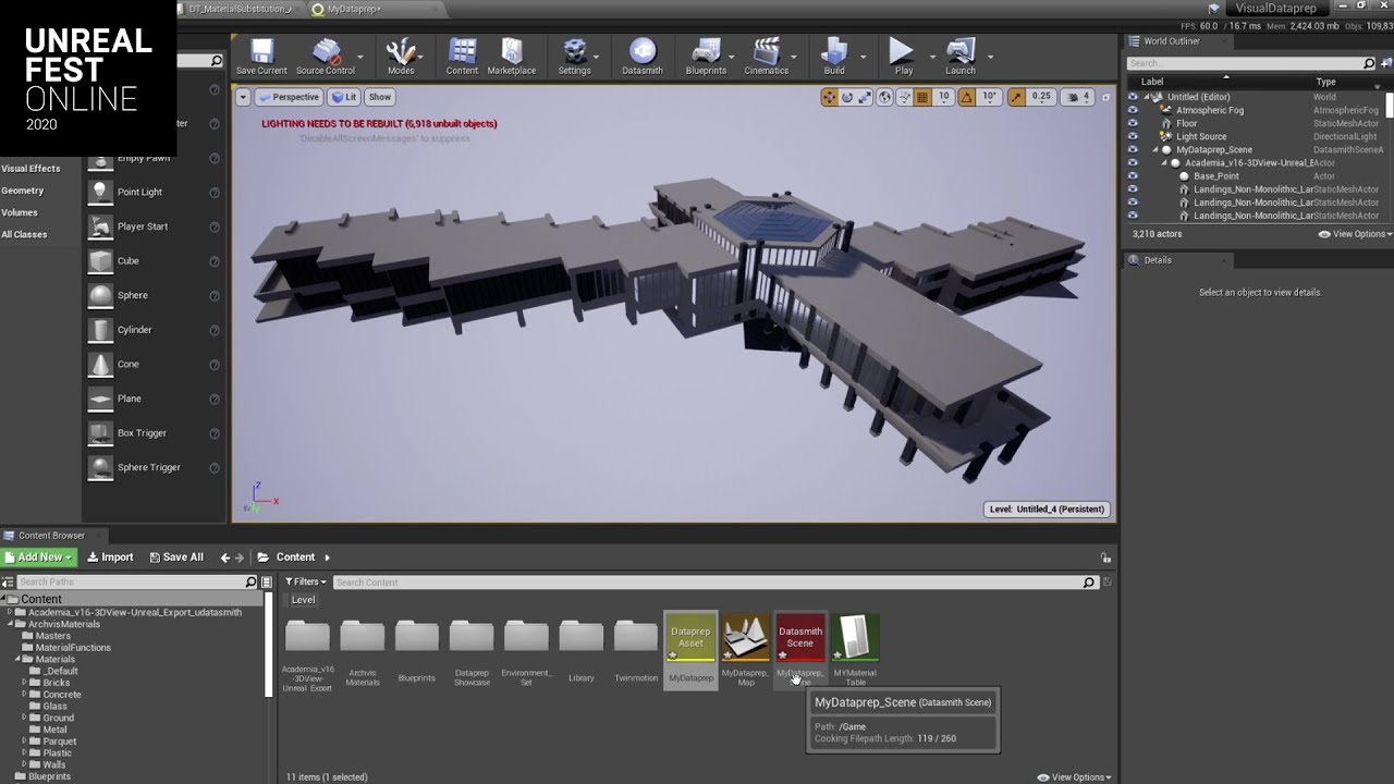 Using the Dataprep System to Automate AEC Visualizations | Unreal Fest Online 2020