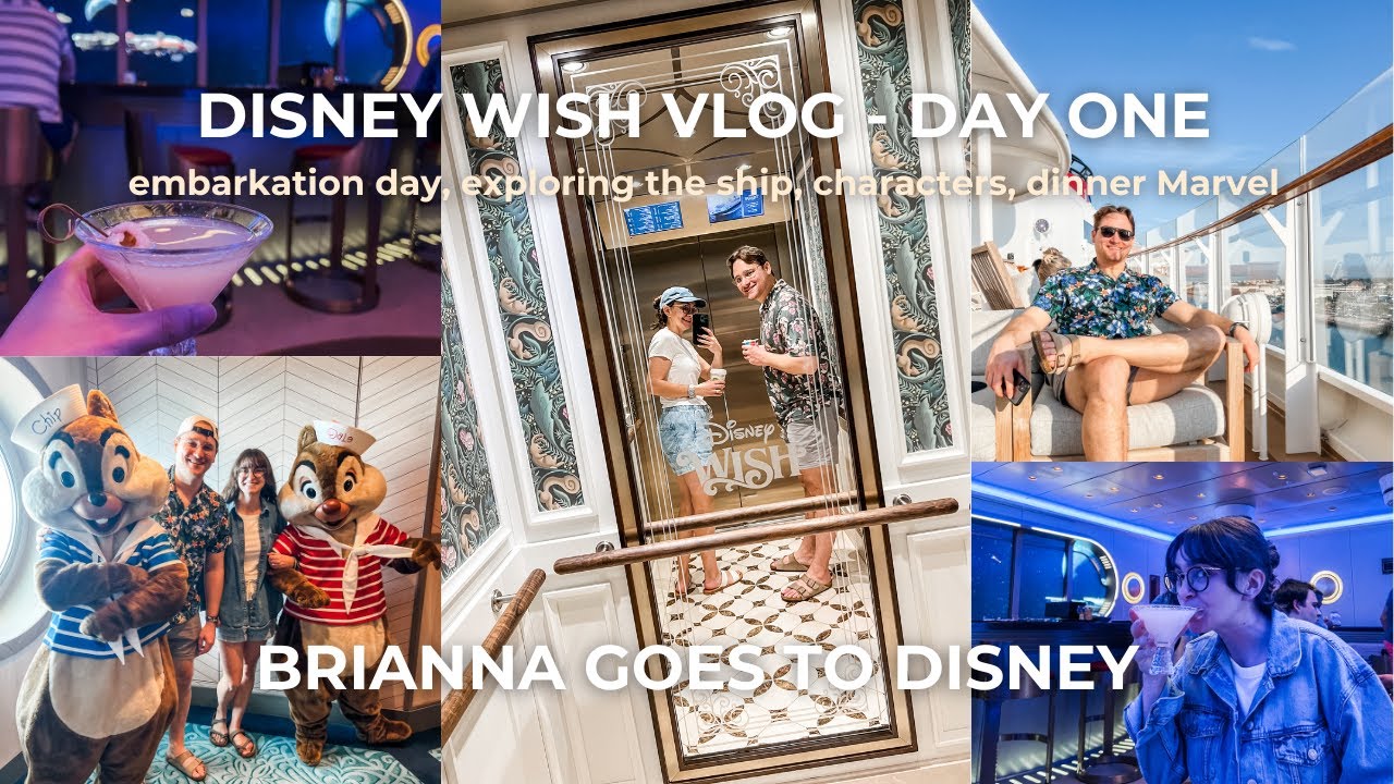 DISNEY WISH VLOG 🚢✨ embarkation day, exploring the ship, meeting characters, dinner at Marvel
