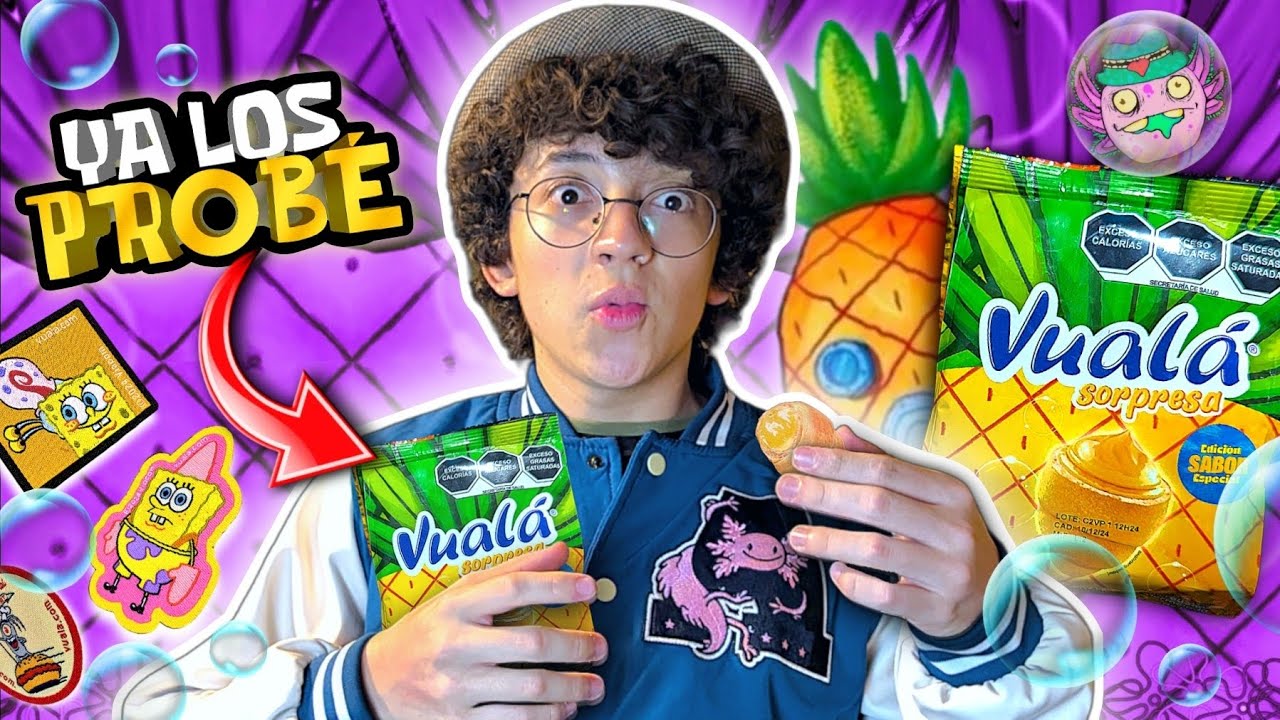 ¿A QUÉ SABEN? ¿QUÉ SALE DENTRO? 😱¡ESTOS son los NUEVOS VUALÁS DE PIÑA! Bob Esponja 2024🍍