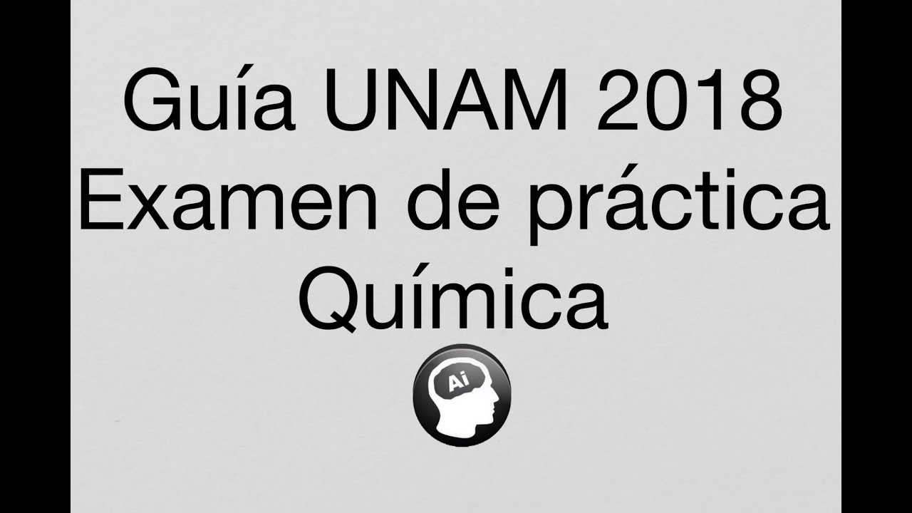 Guía QUÍMICA UNAM 2018 Área 1, 3 y 4