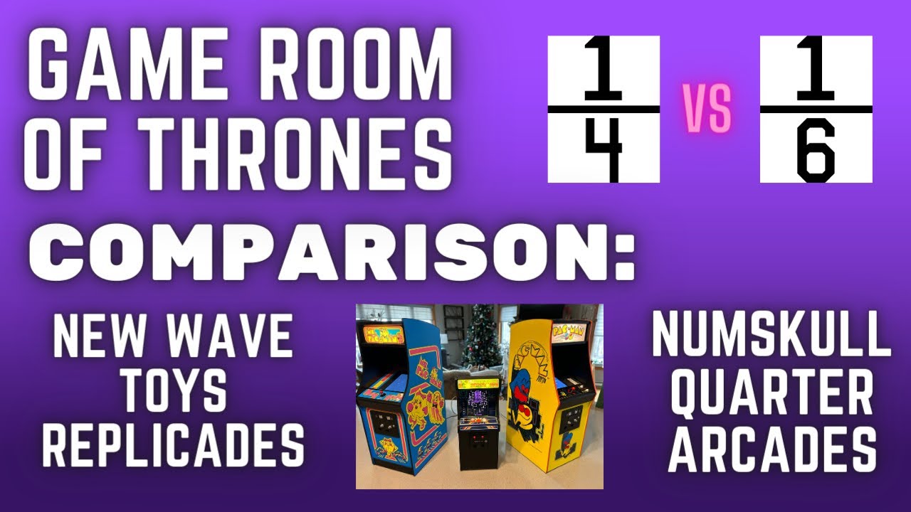 Quick Comparison - Numskull Quarter Arcade Pac-Man / Ms. Pac-Man, New Wave Toys Replicade Centipede