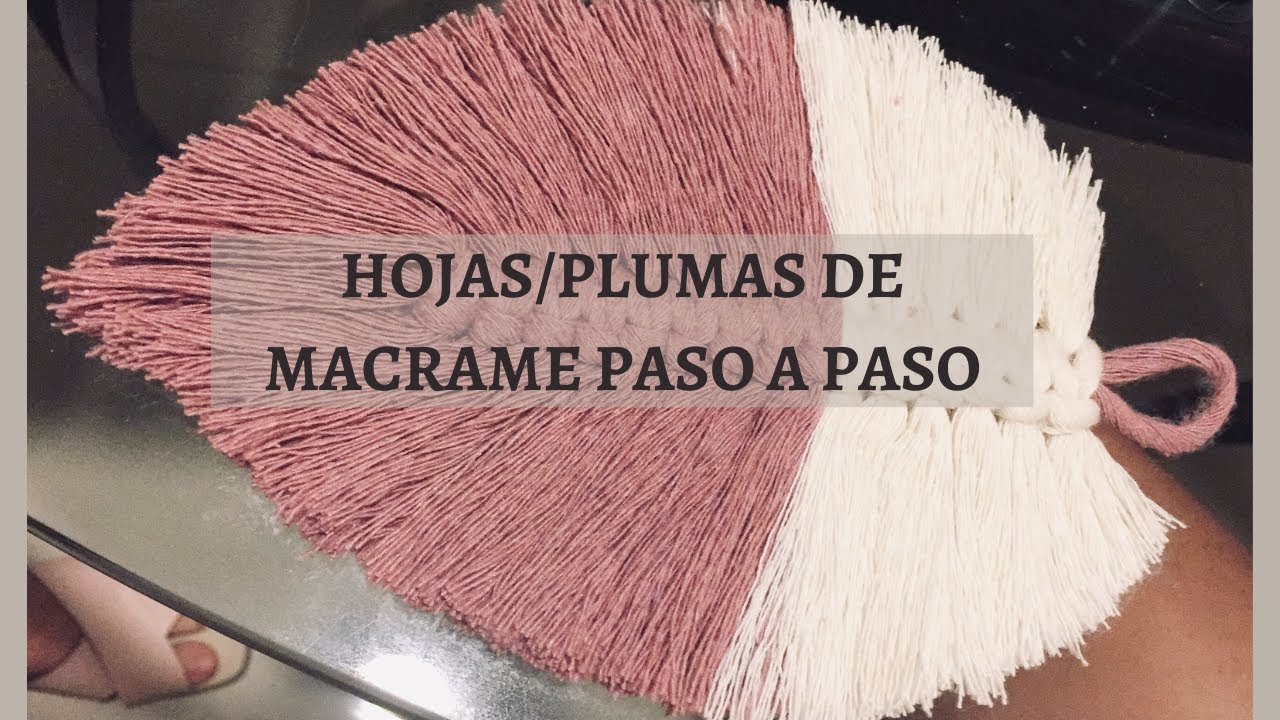 Como hacer HOJAS/PLUMAS 🍃de macramé (paso a paso) | DIY Macramé