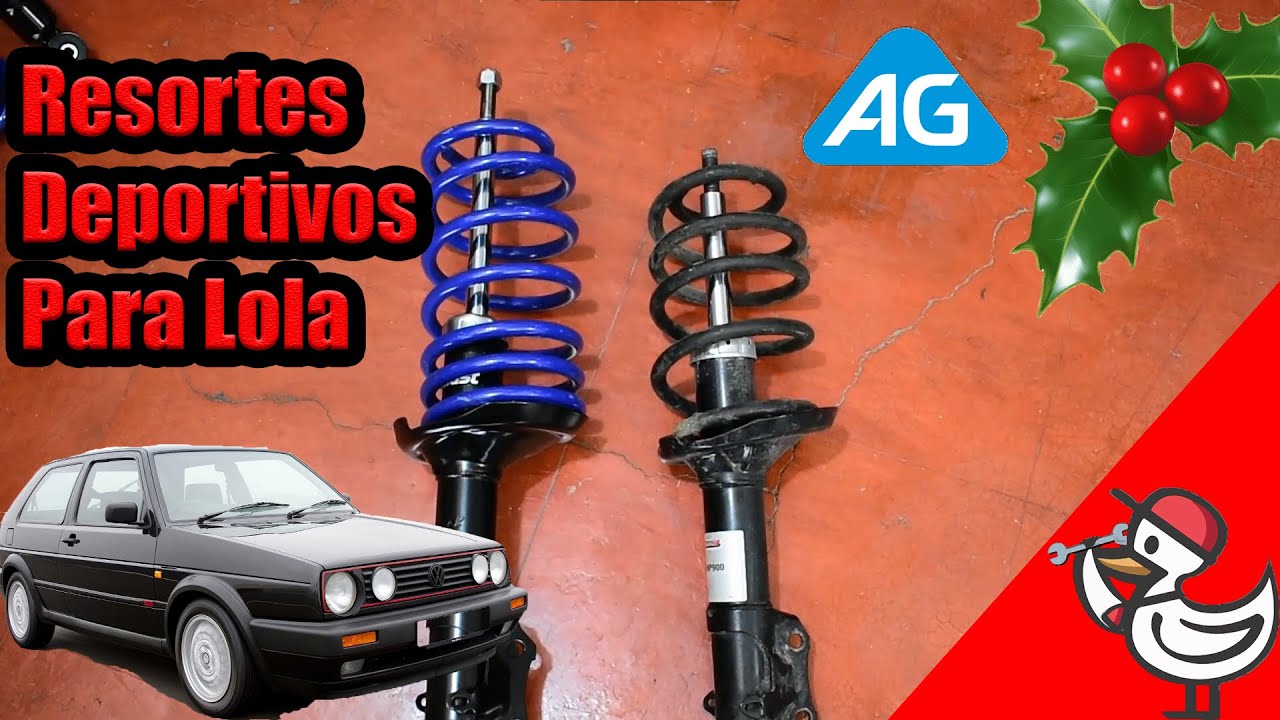 ¡Resortes deportivos y nuevos amortiguadores para LOLA! Golf Mk2 (unboxing e instalación)