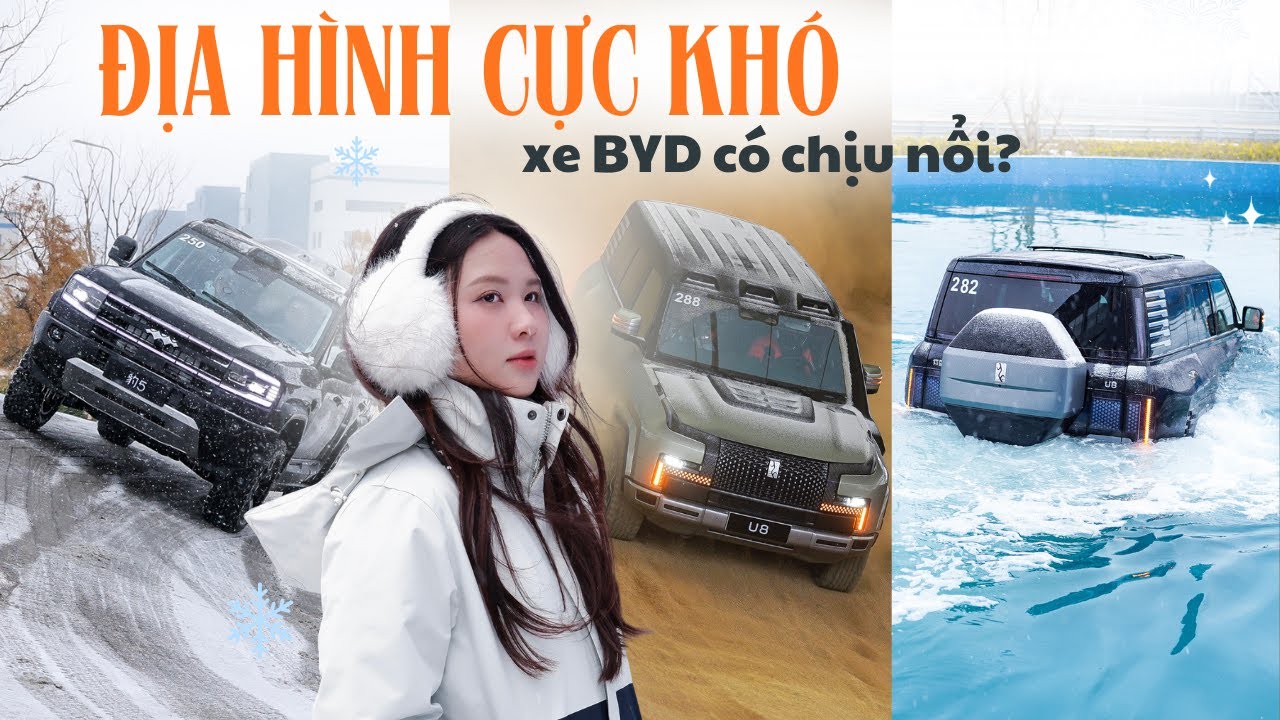 Xe BYD vượt qua hồ nước sâu và đồi cát trong tuyết lạnh âm độ, liệu có thành công?