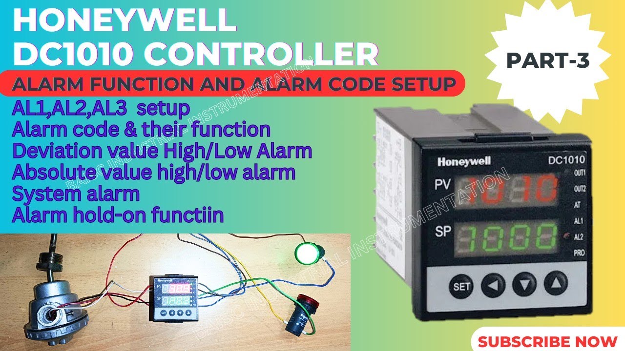 Honeywell dc1010 controller | Part-3 | Alarm Function & alarm code setup 