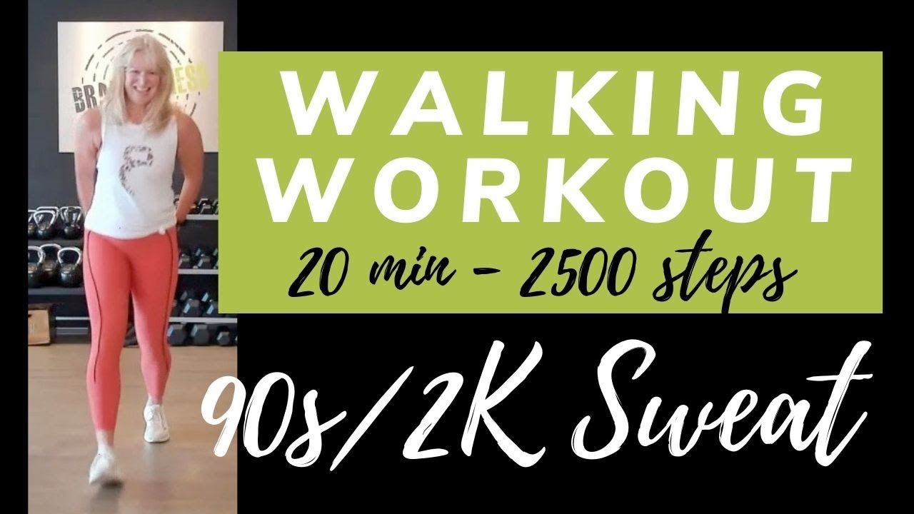 90s WALKING WORKOUT 2K Sweat | 2500 steps in 20 minutes | Walking No Talking