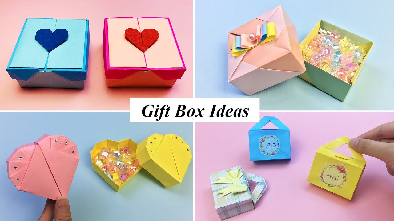 4 Easy Gift Box Ideas | DIY Gift Boxes | Gift Ideas | DIY Paper Craft Ideas