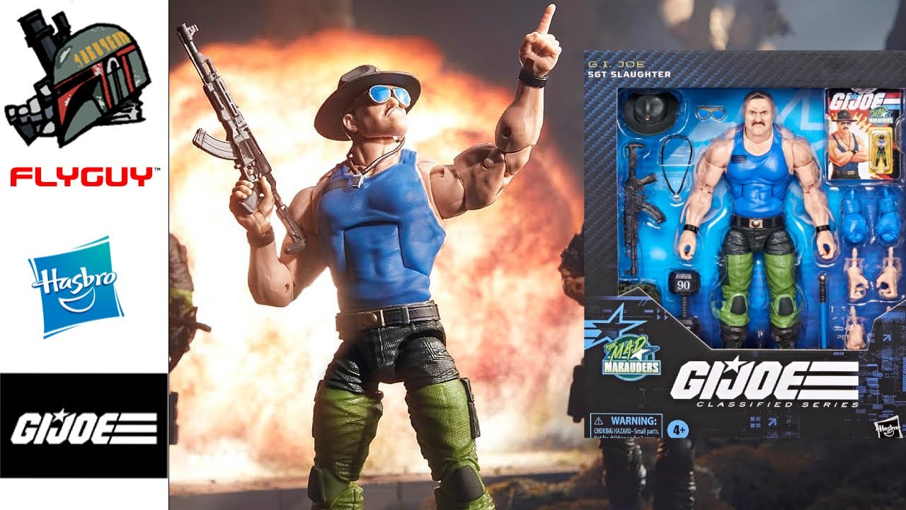 G.I. Joe Classified Series Mad Marauders Sgt. Slaughter Toy Action Figure Review FLYGUYtoys