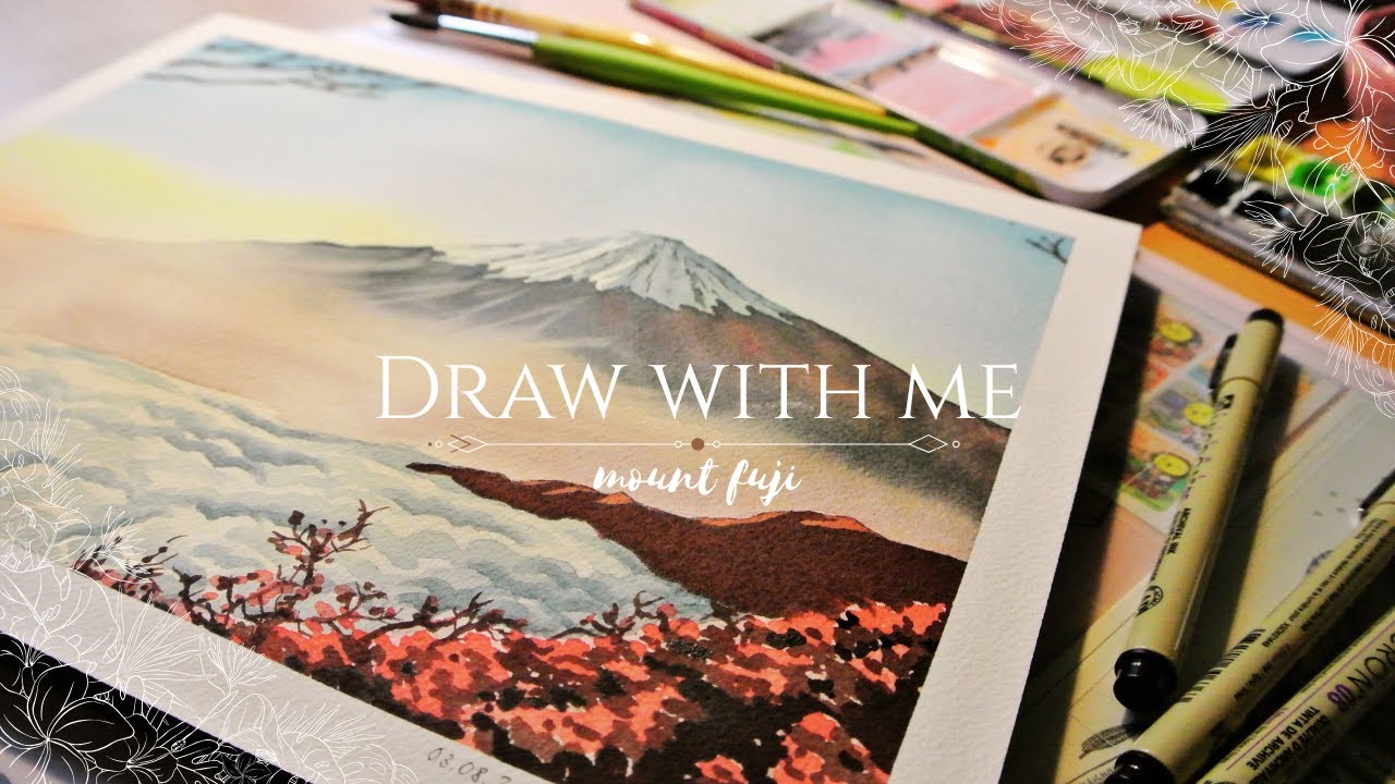 Painting Mount Fuji in Watercolor 🌸 Relaxing Art Session
